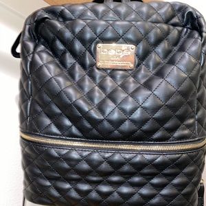 Black BEBE backpack with gold hardware!